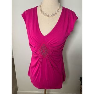 White House black market pink going out shirt size s